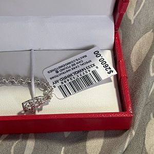 NWT Macys White Gold 1CT Diamond Bracelet!